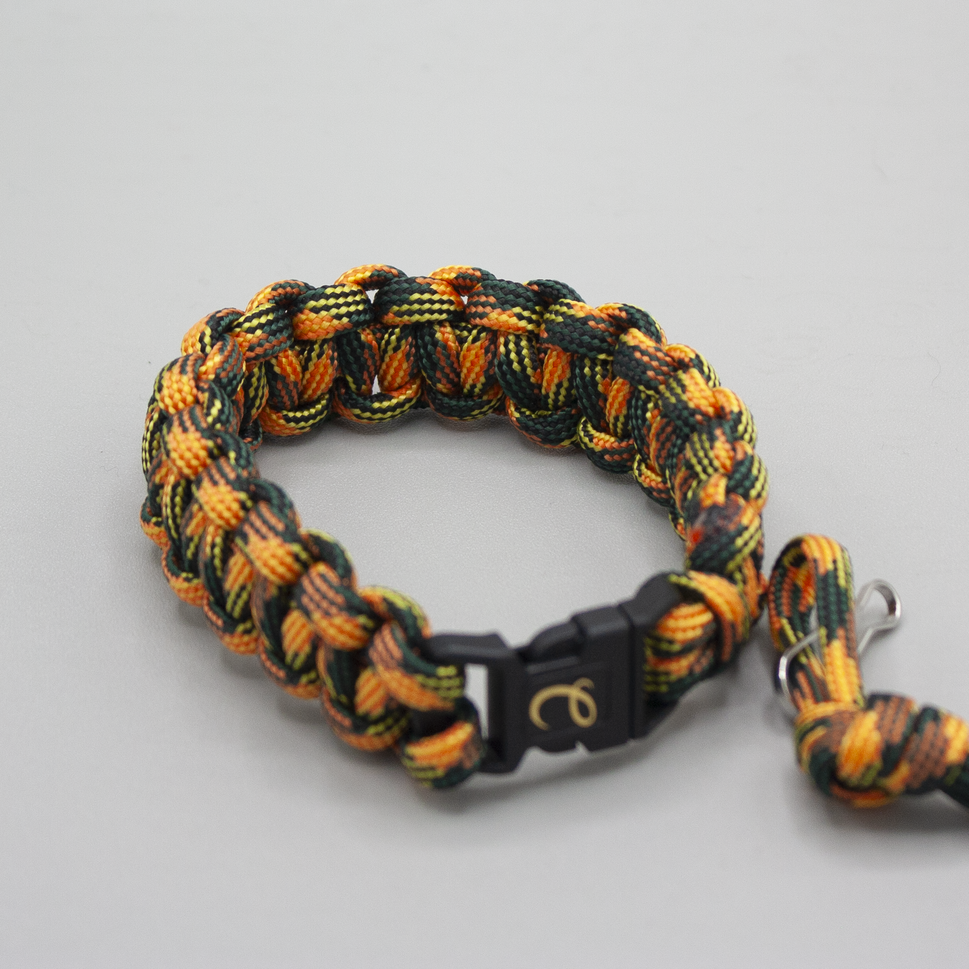 Black Orange and Green Paracord Bracelet